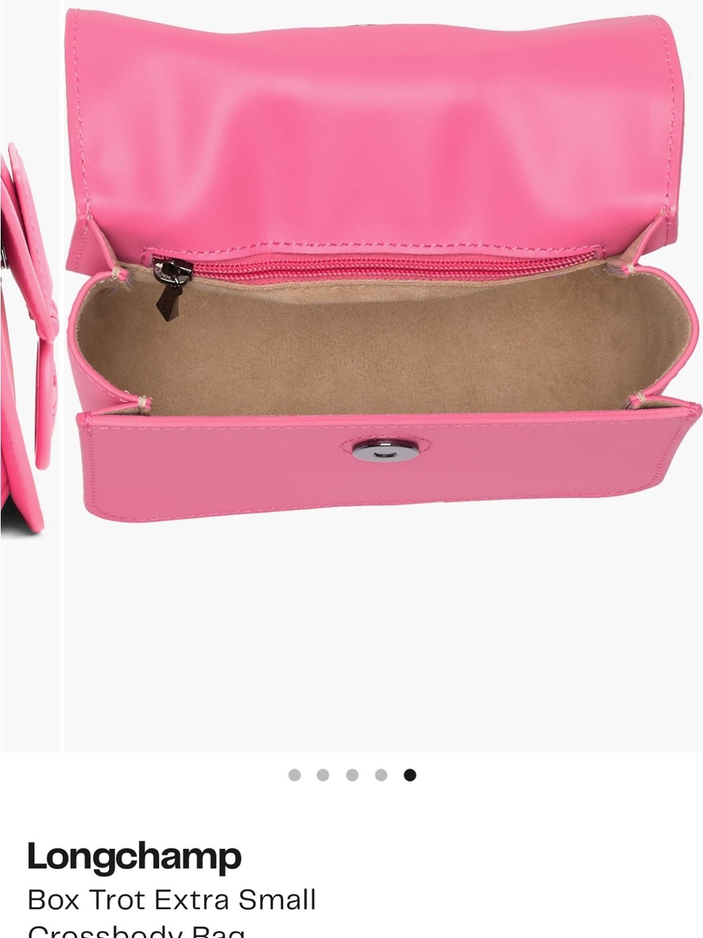 Longchamp Pink Mini Crossbody Box Trot Extra Small - Picture 5 of 6